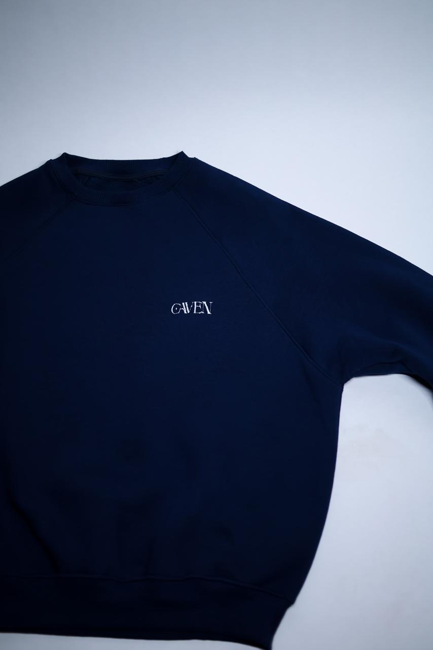 Boxy Crewneck- Navy